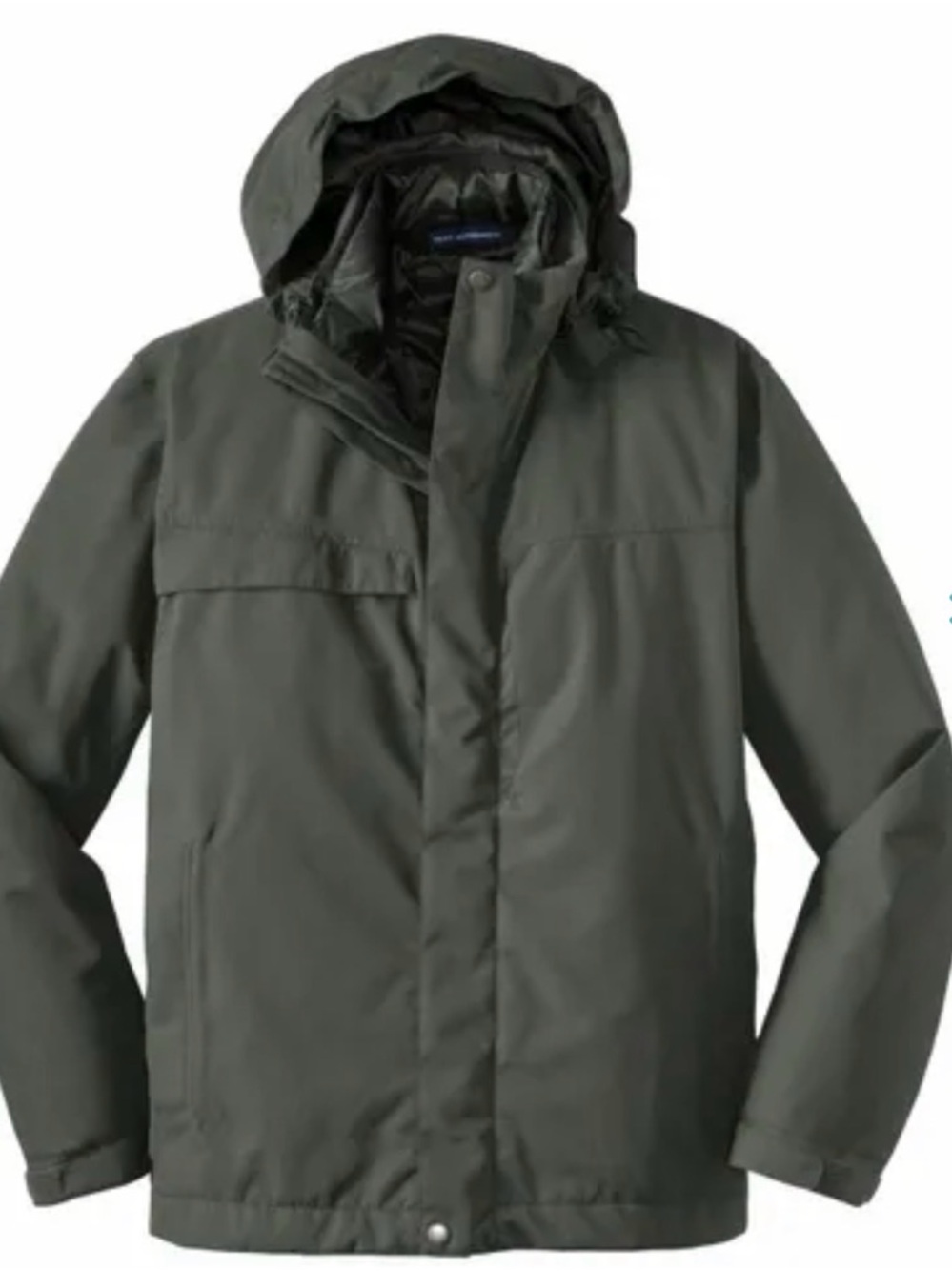 Men's Hooded Insulated Jacket - Olive Green PAJ302
